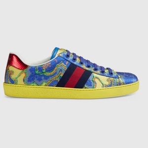 2016 Mens Ace Floral Jacquard Low-top Sneaker Final Sale Gucci shoes do run big